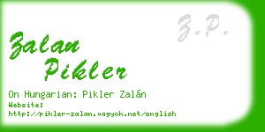 zalan pikler business card